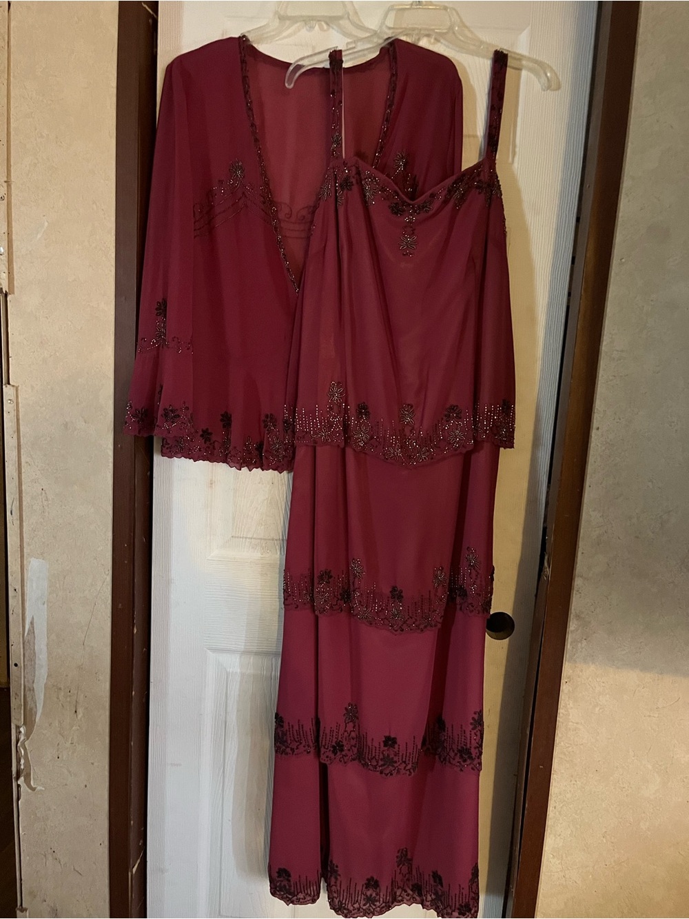 Scala Pink Beaded Evening Dress Bodice
